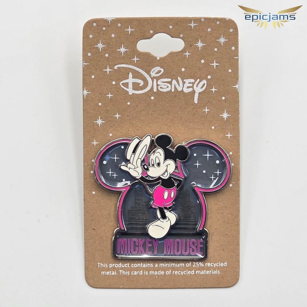 Disney Mickey Mouse Stained Glass Frame Enamel Pin New